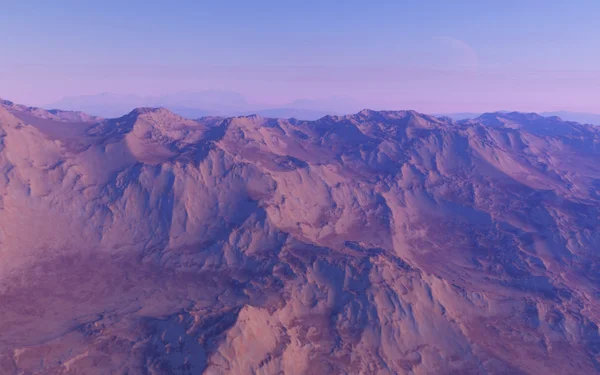 Buitenaards landschap, fantastische planeet — Stockfoto