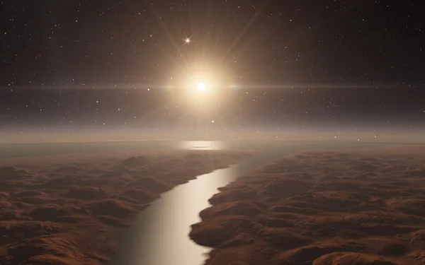 Uzaylı manzara, muhteşem gezegen — Stok fotoğraf
