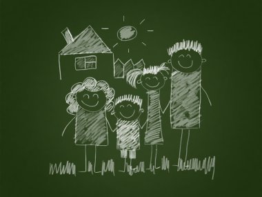 Mutlu bir aile fotoğrafı.