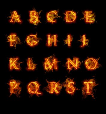 Yangın font koleksiyonu