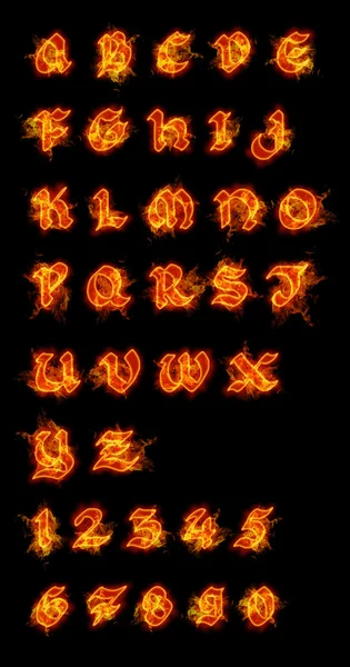 Yangın font koleksiyonu.