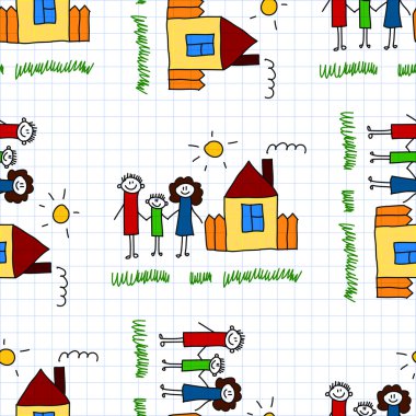 Kesintisiz renkli vektör desen