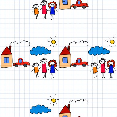 Kesintisiz renkli vektör desen