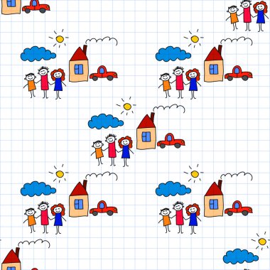 Kesintisiz renkli vektör desen