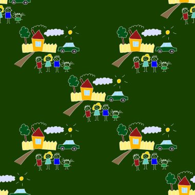 Yazı tahtası üzerinde renkli seamless modeli.