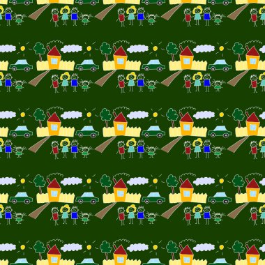 Yazı tahtası üzerinde renkli seamless modeli.