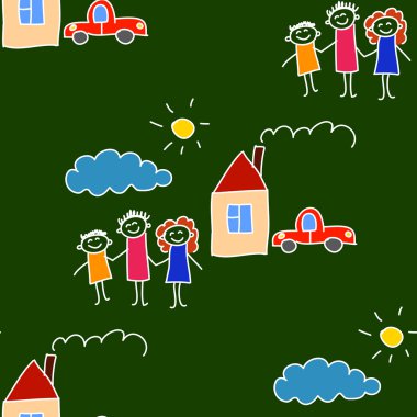 Yazı tahtası üzerinde renkli seamless modeli.