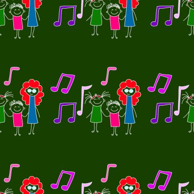 Yazı tahtası üzerinde renkli seamless modeli.