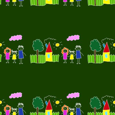 Yazı tahtası üzerinde renkli seamless modeli.