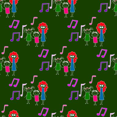 Yazı tahtası üzerinde renkli seamless modeli.