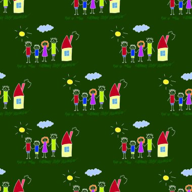 Yazı tahtası üzerinde renkli seamless modeli.