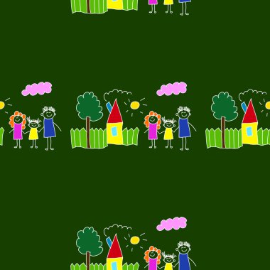 Yazı tahtası üzerinde renkli seamless modeli.