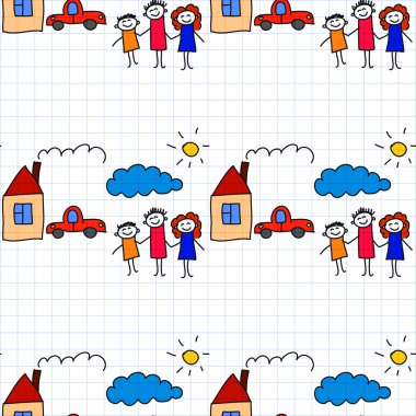 Kesintisiz renkli vektör desen