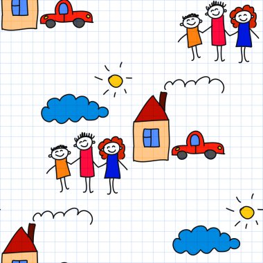 Kesintisiz renkli vektör desen