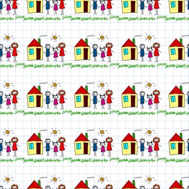 Kesintisiz renkli vektör desen