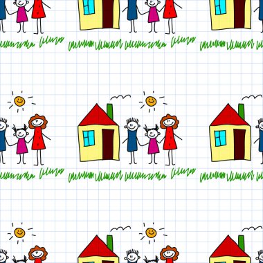 Kesintisiz renkli vektör desen