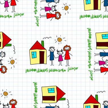 Kesintisiz renkli vektör desen