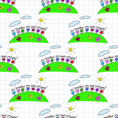 Kesintisiz renkli vektör desen