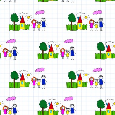 Kesintisiz renkli vektör desen