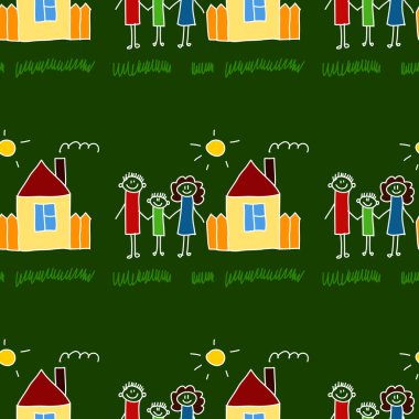 Yazı tahtası üzerinde renkli seamless modeli.