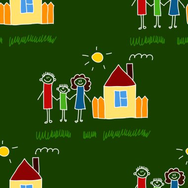 Yazı tahtası üzerinde renkli seamless modeli.