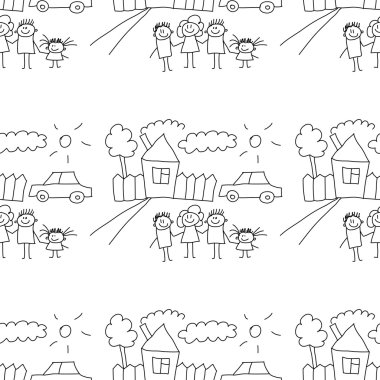 Kesintisiz renkli vektör desen.