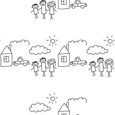 Kesintisiz renkli vektör desen.