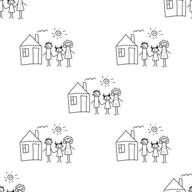 Kesintisiz renkli vektör desen.