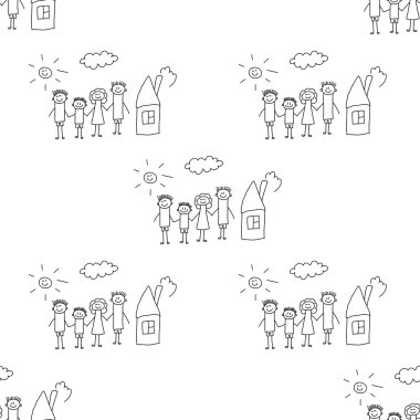 Kesintisiz renkli vektör desen.