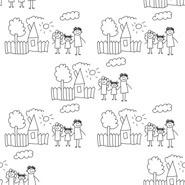 Kesintisiz renkli vektör desen.