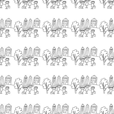 Kesintisiz renkli vektör desen.