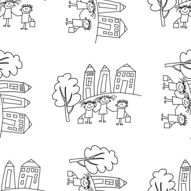 Kesintisiz renkli vektör desen.