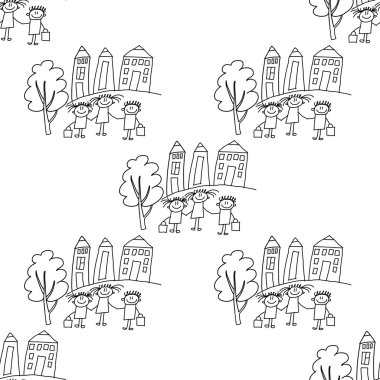 Kesintisiz renkli vektör desen.