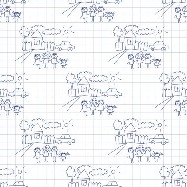 Kesintisiz renkli vektör desen. 