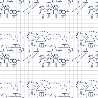 Kesintisiz renkli vektör desen. 