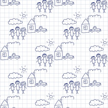 Kesintisiz renkli vektör desen. 