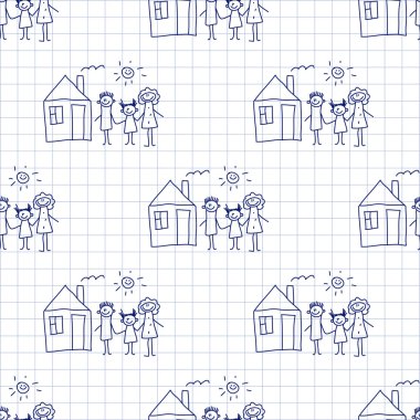 Kesintisiz renkli vektör desen. 