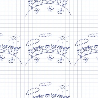 Kesintisiz renkli vektör desen. 