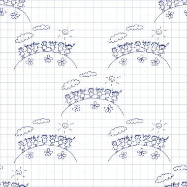 Kesintisiz renkli vektör desen. 