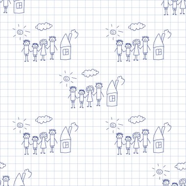 Kesintisiz renkli vektör desen. 