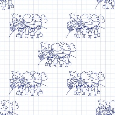 Kesintisiz renkli vektör desen. 