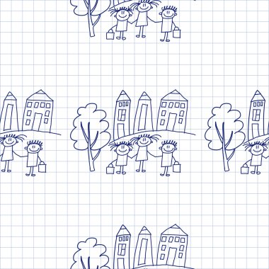 Kesintisiz renkli vektör desen. 