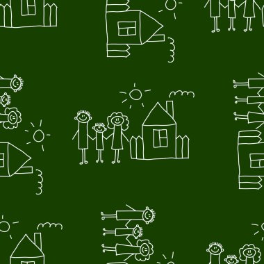 Yazı tahtası. Okul. Sorunsuz vektör desen