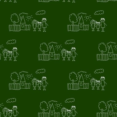 Yazı tahtası. Okul. Sorunsuz vektör desen