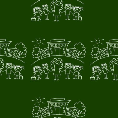 Yazı tahtası. Okul. Sorunsuz vektör desen