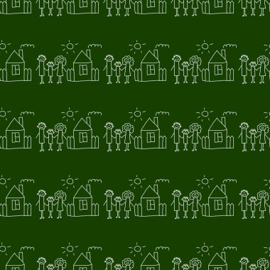 Yazı tahtası. Okul. Sorunsuz vektör desen