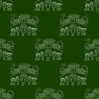 Yazı tahtası. Okul. Sorunsuz vektör desen