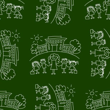 Yazı tahtası. Okul. Sorunsuz vektör desen