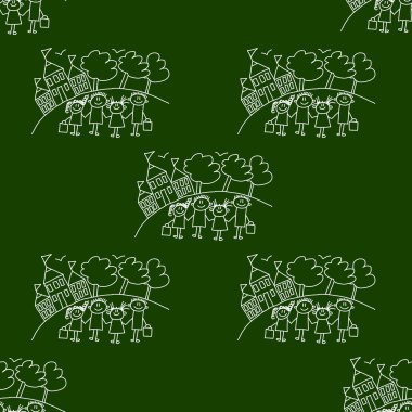 Yazı tahtası. Okul. Sorunsuz vektör desen