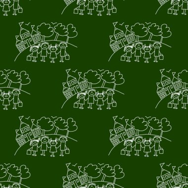 Yazı tahtası. Okul. Sorunsuz vektör desen